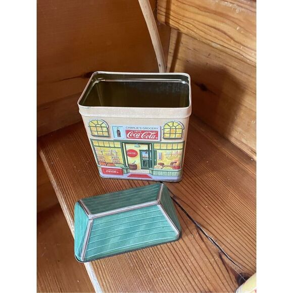 Vintage Coca Cola 1994 Charlie’s Grocery Store Collectible Tin Box Container - Picture 4 of 5